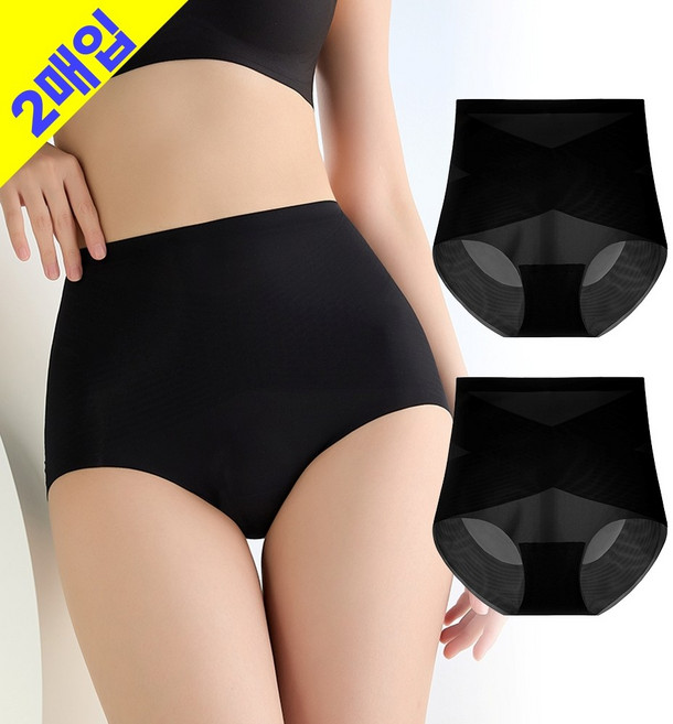 2매 이너스타 여성 똥배제로 보정 팬티 거들 속옷