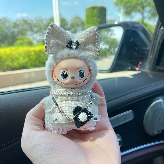 인형옷 라부부 4세대 mini 크리스마스 산타옷 및 스웨터 스타일, 샤넬 스타일 공주스커트, 1개