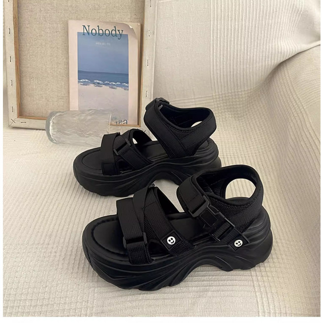 wassup 여성샌들 여름샌들 뮬통굽스 발편한샌들 키높이뮬