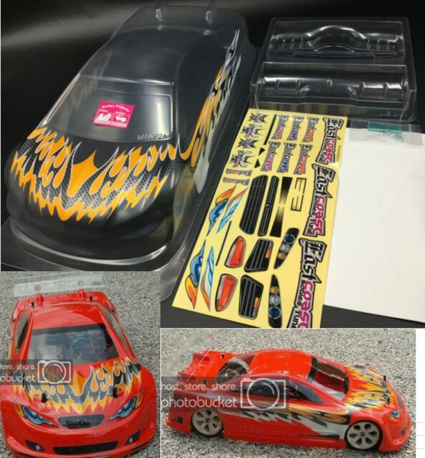 1/10 스케일 온로드 전기 니트로 드리프트 RC 카 바디 쉘 Kyosho FW06 Tamiya TT01 HPI RS4 GT GTR35 Redcat FS HSP 레이싱, [02] b, 1개