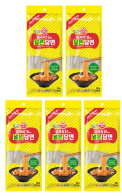 오뚜기 중국식18mm 넓은당면, 100g, 5개