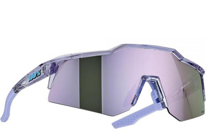 100% Speedcraft XS 스포츠 퍼포먼스 사이클링 선글라스 (광택 반투명 라벤더 - 하이퍼 미러 렌즈) 182501, 100% Speedcraft XS 스포츠 퍼포먼스 사이