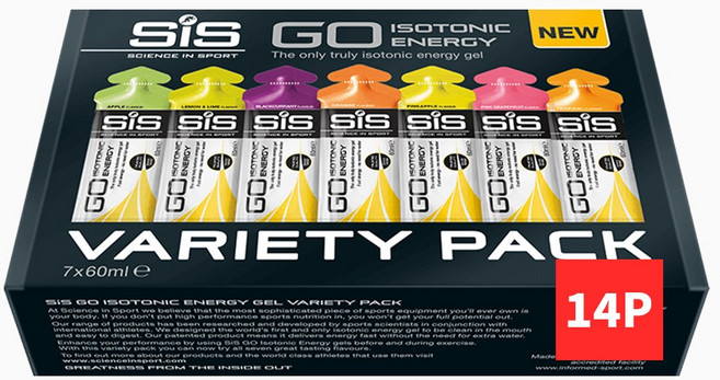 SIS GO ISOTONIC 시스 고 아이소토닉 에너지젤 믹스 버라이어티팩 60ml 7팩 2개 사이언스 인 스포츠 파워젤