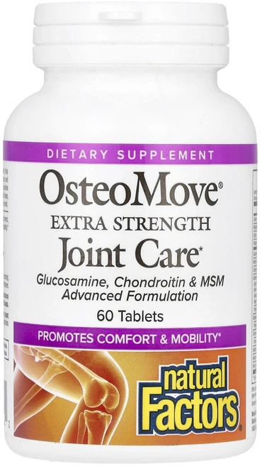 Natural Factors OsteoMove® 관절 케어 엑스트라 스트렝스 60정, NaturalFactorsOsteoMove®관절케어엑스, 1개 - 쿠팡