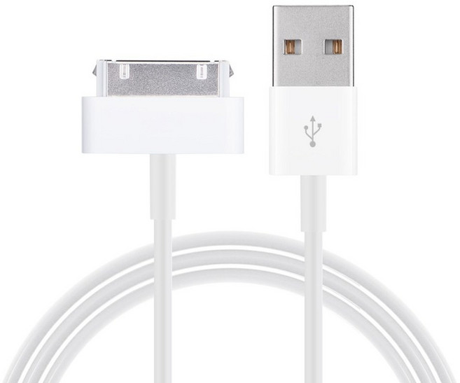 4S 4 3GS 충전 USB 30핀 케이블 2 코드용 1 iPod 고속 Nano 3 데이터 i 충전기 동기화 어댑터, 1미터