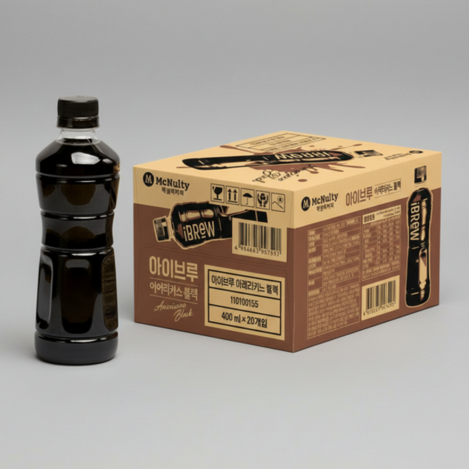 맥널티커피 아이브루 아메리카노 블랙커피 무라벨, 400ml, 20개