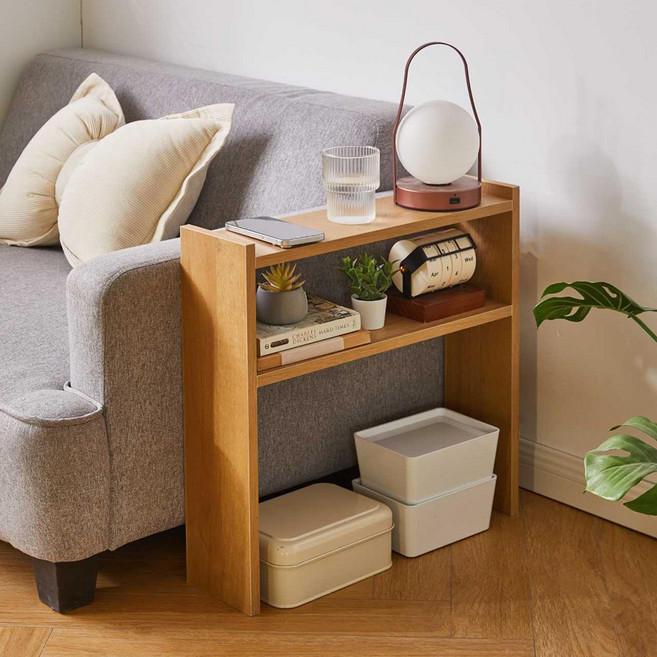 에코소라노 다용도 사이드 협탁 틈새선반 책상 수납선반, 1개, 오크HG-3009