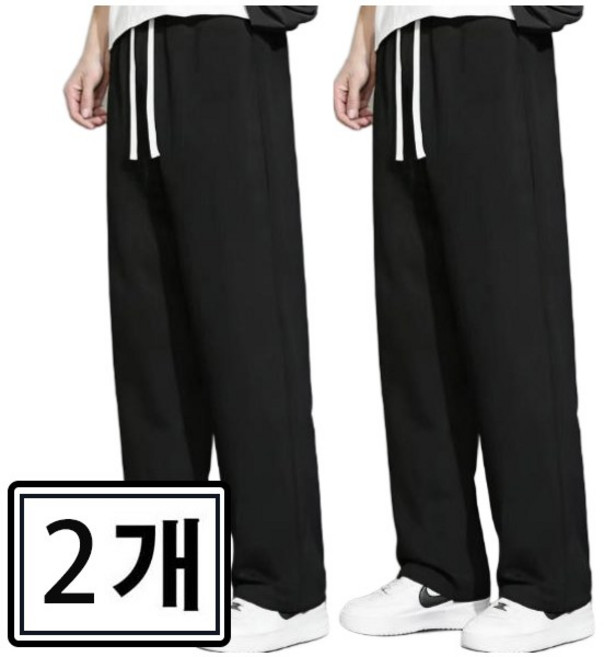 Swygsqql 1+1 일자 와이드 남여공용 편의점바지 스빅사이즈 작업바지