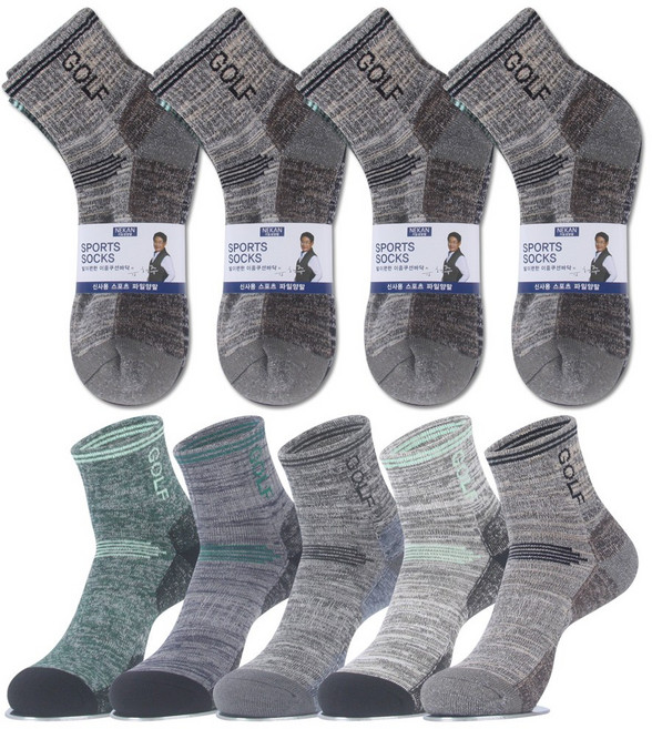 골져스토어 남자 등산 작업 양말 20켤레 두꺼운 바닥 이중 쿠션 mix 양말M, 1개