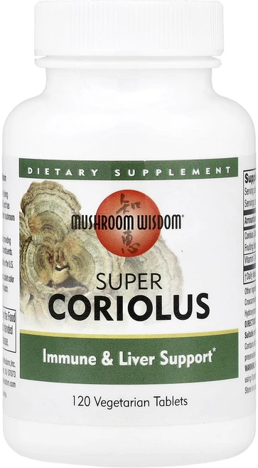 건강챙기세요 Mushroom Wisdom 슈퍼 코리올러스 베지 정제 120정 백살까지오래오래, MushroomWisdom슈퍼코리올러스베지정제120정, 1개 - 쿠팡