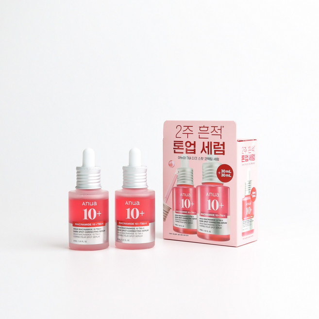 아누아 나이아신아마이드 10 TXA 4 다크 스팟 코렉팅 세럼, 2개, 30ml