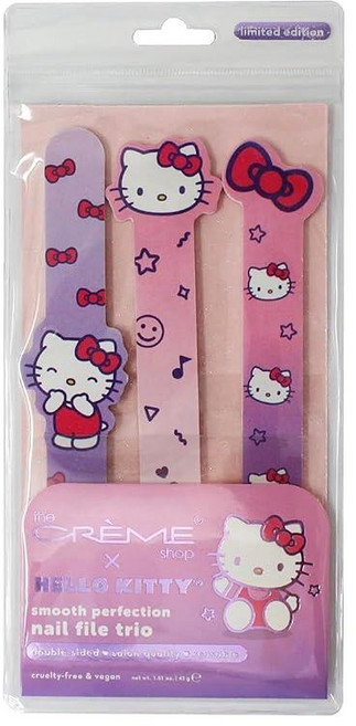 The Crème Shop X 헬로 키티 스무스 퍼펙션 네일 파일 네일 파일 천연 네일용 네일 도구 (3개 세트), The Crème Shop X 헬로 키티 스무스 퍼펙