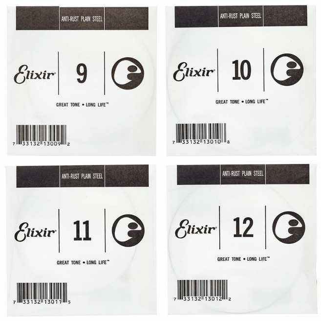 엘릭서 낱선 1번줄 어쿠스틱 통기타 일렉 기타줄 (1개 가격), 009, 1개