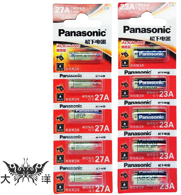 Panasonic 國際牌 23A 27A 鹼性電池 12V, 1顆, 23A電池 (單顆), 1