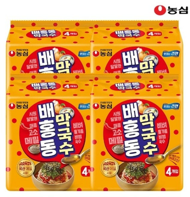 농심 배홍동 막국수 137g x 16봉, 16개