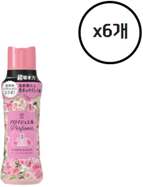 레노아 행복 아로마주얼 향수 유연제 향기 전용 비즈 본체 420mL, 6개