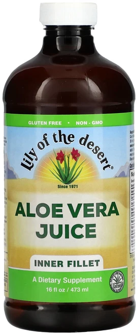 Lily of the Desert 알로에베라즙 내부 과육 사용 473ml(16fl oz), LilyoftheDesert알로에베라즙내부과육사용473, 1개, 473ml - 쿠팡