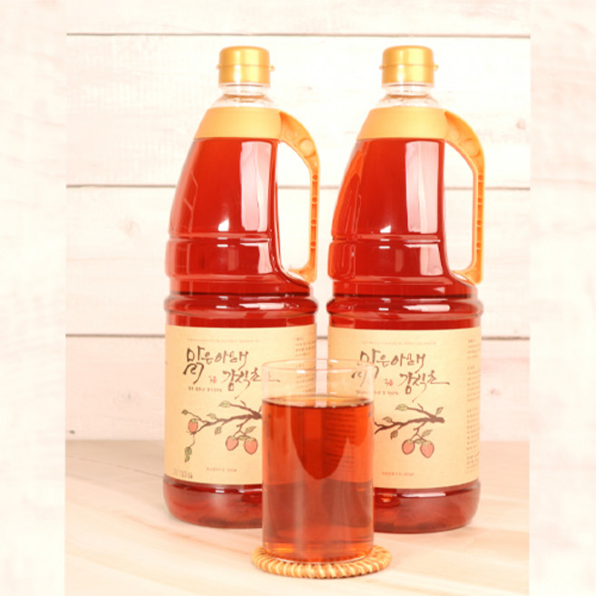 상시세일 맑은아래감식초 3600ml 천연발효 3년숙성 원액 100% 1800ml 낱개포장 X 2병 과일식초, 1.8L, 2개