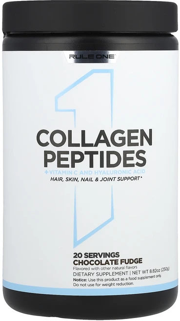 너무좋습니다 Rule One Proteins 콜라겐 펩타이드 + 비타민C 및 히알루론산 초콜릿 퍼지 250g(8.82oz) 어깨를언제나 활짝펴세요, RuleOneProteins콜라겐펩타이드비타민C및히알루, 250g, 1개 - 쿠팡