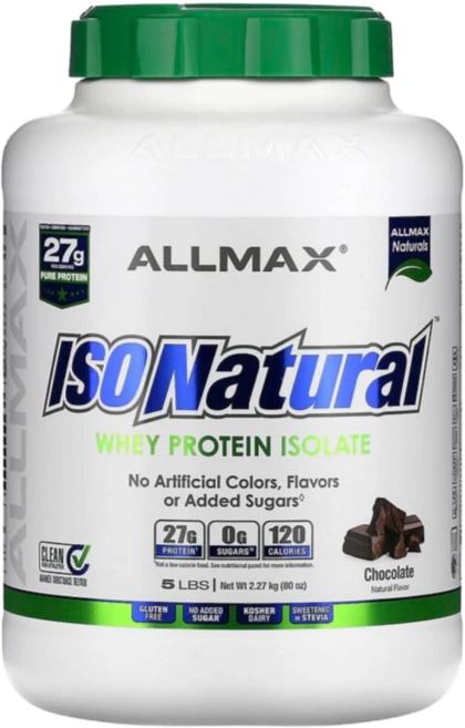 올맥스 IsoNatural 순수 분리 유청 단백질 초콜릿맛, 1개, 2.27kg - 쿠팡