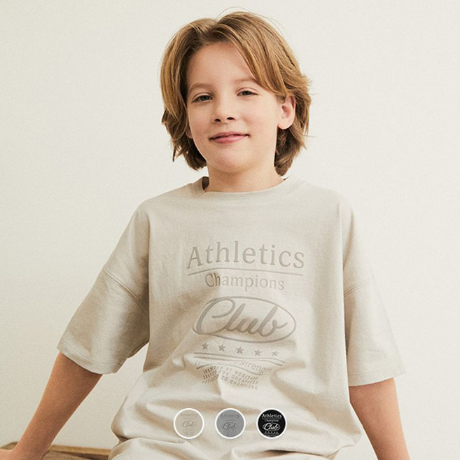 지오다노 주니어 03095523 에어쿨 프린트 반팔 티셔츠