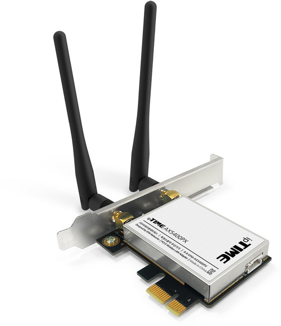 아이피타임 와이파이6E 트라이밴드 데스크탑 무선랜카드 블루투스5.3 지원 AX5400PX