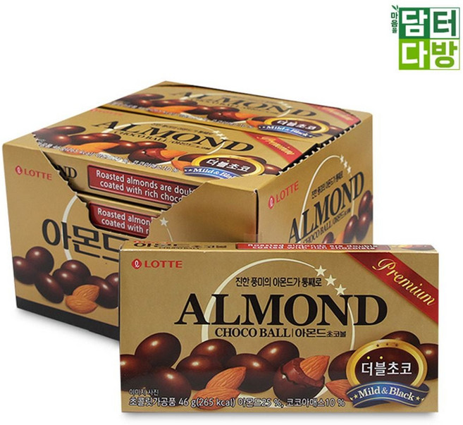 롯데 아몬드 초코볼 46g(10개입) 행사 간식, 46g, 10개