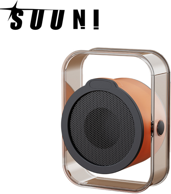 SUUNI 투명 디자인 초고속 난방 탁상용 벽걸이 2용 소형 온풍기 가정사무실용, 베이지