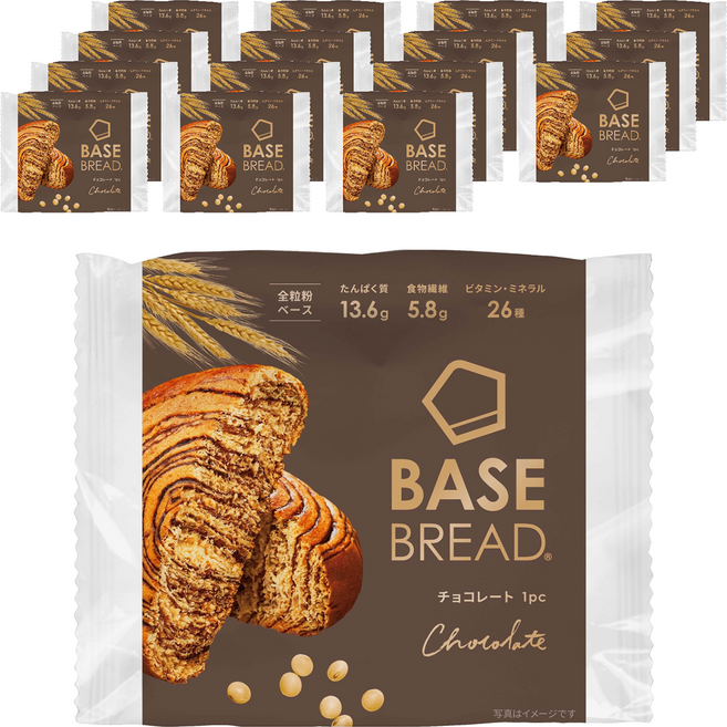 BASEFOOD 베이스브레드 일본 다이어트 빵 초콜릿 저당질 고단백 16봉, 83g, 16개