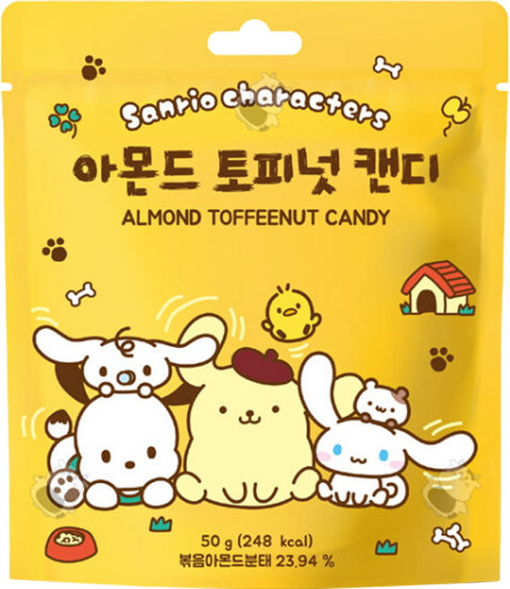 미스티 산리오아몬드토피넛캔디, 3개, 50g