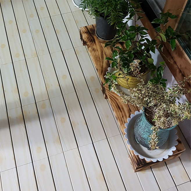 (진성산업) 참마루 더-휴 조립식마루발판 욕실발판 데크타일 베란다 베란다조립식마루 건식화장실 옥상 베란다바닥재 욕실조립식마루 베란다바닥매트 조립식바닥재 바닥 베란다바닥데크, 1)참마루 화이트옹이 9P