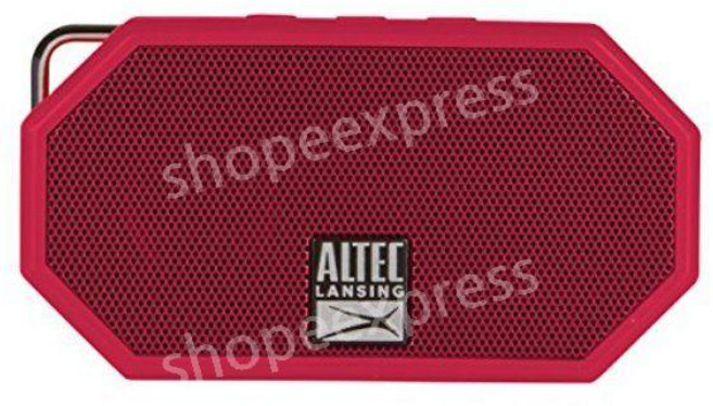 Altec Lansing 미니 H2O 무선 블루투스 방수 스피커 플로팅 IP67 방수 보트 하이킹 골프 카트 ATV Utv 경량 6시간 배터리 수명 레드 5.