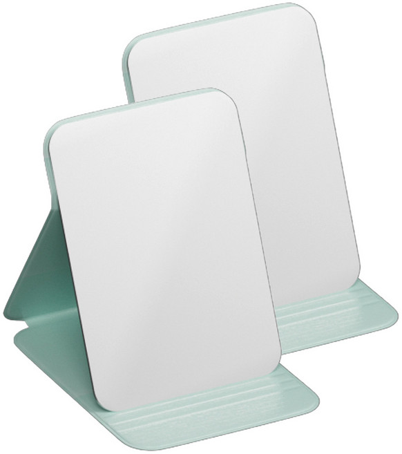 싱글레이드 사이즈업 휴대용 접이식 손거울, 2개, 연그린