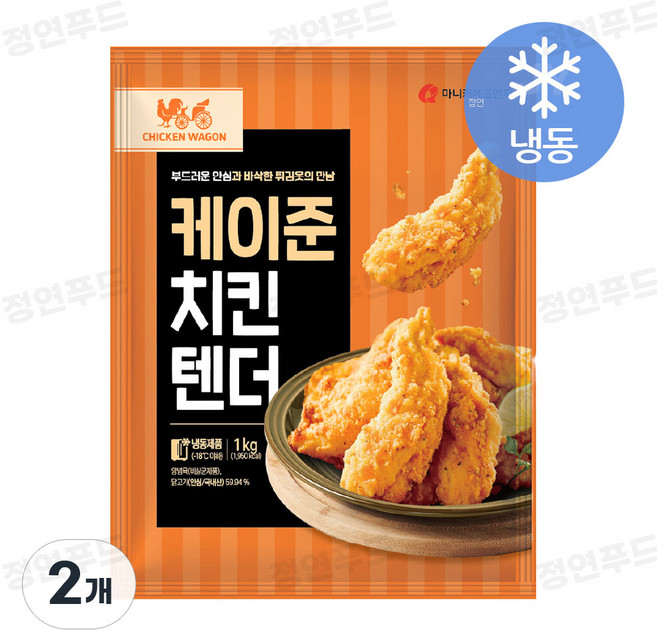 마니커에프앤지 케이준 치킨텐더 (냉동), 1kg, 2개