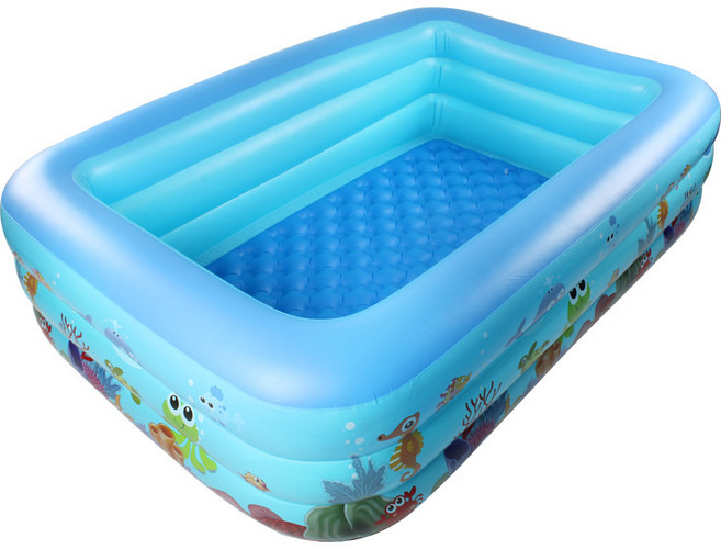 户外海洋世界儿童游泳池大型海洋球池加厚家用大号成人戏水池, 1個, 2.1m蓝色泡泡底