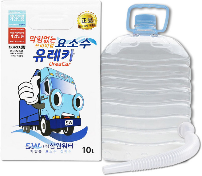 유레카 막힘없는 가스 요소수 유로6 디젤 경유 차량용, 10L, 1개