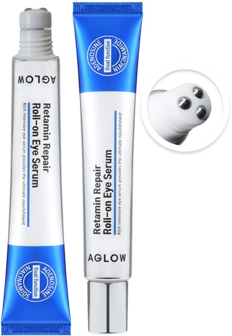 멜라트 어글로우 롤 온 아이 세럼 / 레티놀 아이크림 눈가주름 팔자 다크서클 붓기, 2개, 30ml - 쿠팡