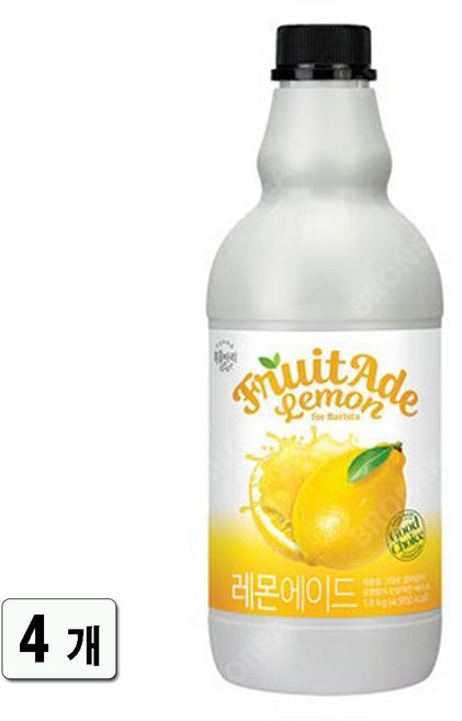 복음자리 레몬 에이드 농축액, 1.8kg, 4개