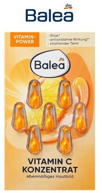 발레아 비타민 C 컨센트레이트 앰플 7개입 광채 탄력 부스터 비타민C E 항산화 집중 케어 Balea Vitamin C Concentrate Vitamin, 7ml, 1개