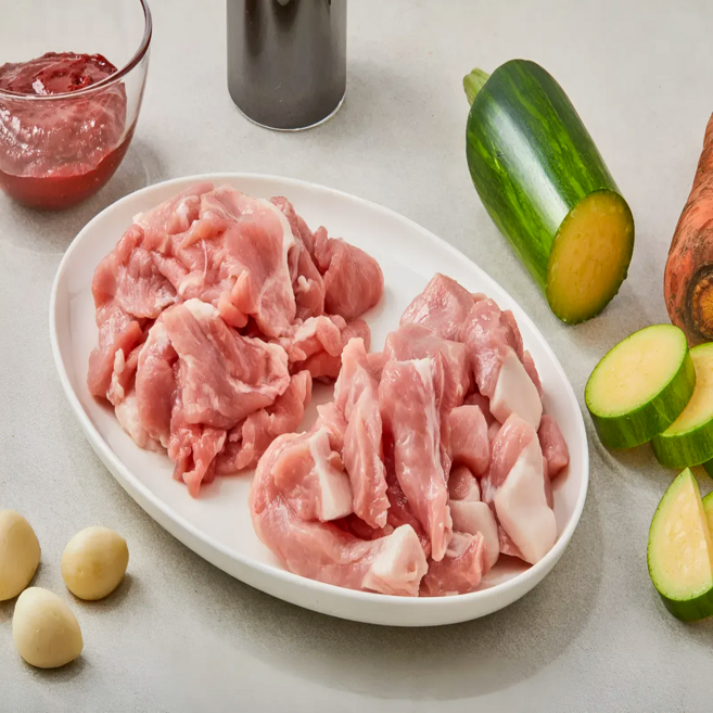 삼형제고기 1등급 한돈 뒷다리살 찌개용 냉장, 1kg, 6개