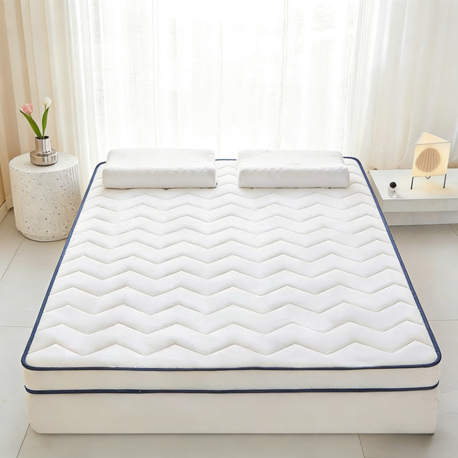 乳膠記憶床墊 - 記憶海綿榻榻米床墊 四季通用, 白色