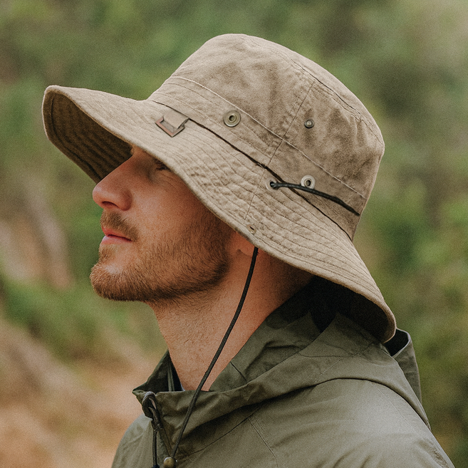 팸드님 국내제작 빅사이즈 대두 등산모자 와이어 끈 버킷햇 산악 벙거지 정글모자