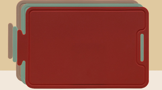 비비또 국산 두꺼운 실리콘 도마 대형, 레드, 1개