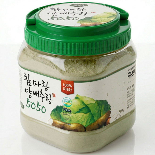 구뜨밀 마가루 양배추분말 참마랑 양배추랑 5050, 600g, 1개