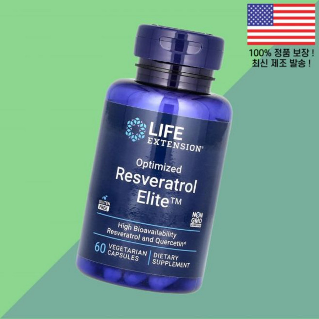 연장 옵티멀화레스베라트롤 레즈베라트롤 라스베라트롤 레스베라톨 엘리트 식물성 베지캡슐 60정 Life Extension Optimized Resveratrol Elite 60 V, 연장 옵티멀화레스베라트롤 레즈베라트롤 라스베라트롤 레스, 1