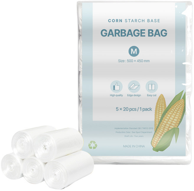 구디푸디 다용도 롤 쓰레기봉투 화이트 45 x 50cm 100매 3팩