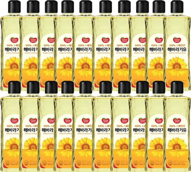 동원 해바라기유, 20개, 500ml