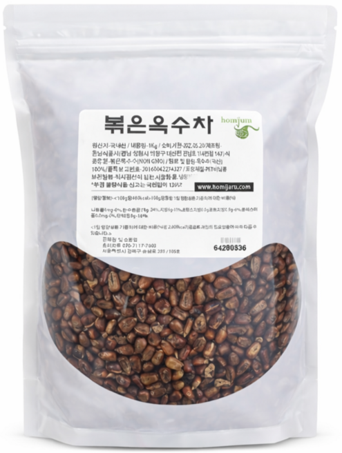 볶은 옥수수차 1kg x 2봉 총2kg 물대용 건강차 무카페인 국산, 2개