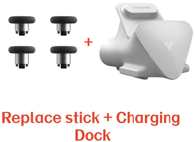 조이스틱 베이더 및 팩 4 2 에이펙스 8mm 프로 3 10mm 용 플라이디지 교체 스틱, 한개옵션1, [03] sticks white dock, 한개옵션2