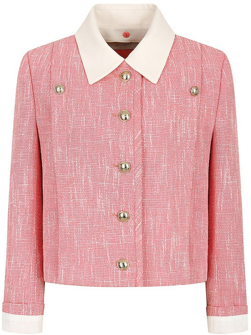 JJ지고트 JJ JIGOTT 칼라 디테일 크롭 트위드 재킷 GP2A0JKR51 490250